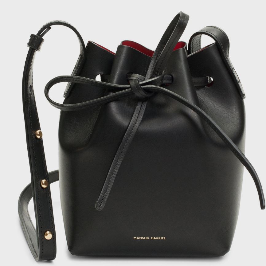 Women\'s Mansur Gavriel Mini Mini Bucket Bags Black | AU M425SY